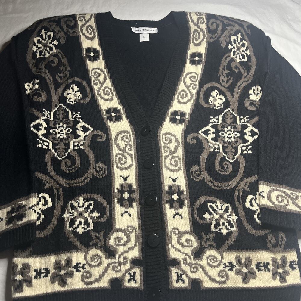 Vintage Norton Mcnaughton Bottom Cardigan Sweater Size Large